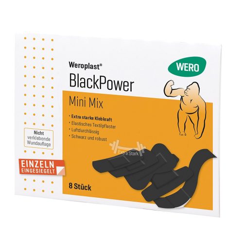 Wero Black Power aid plaster Mini Mix 8pcs