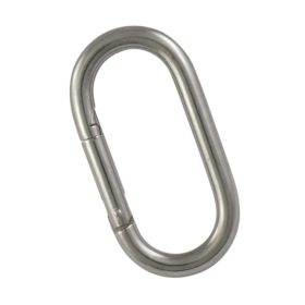 Rozsdamentes ovál karabiner 100 mm