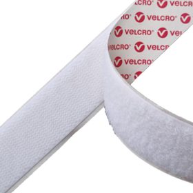 Velcro Öntapadós Tépőzár 25mm széles Fekete, Bolyhos