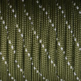 Fényvisszaverős 550 paracord zsinór olív zöld