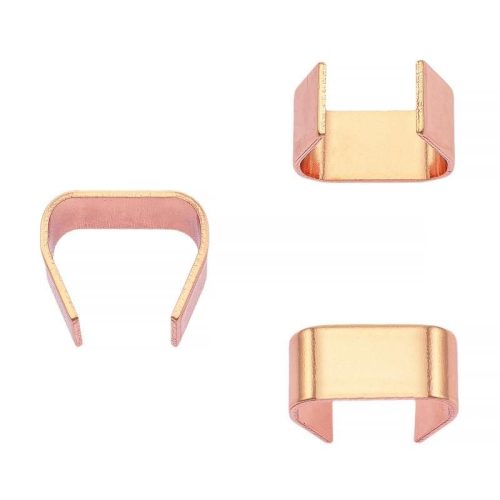 Rope clamp charm 10mm rose gold